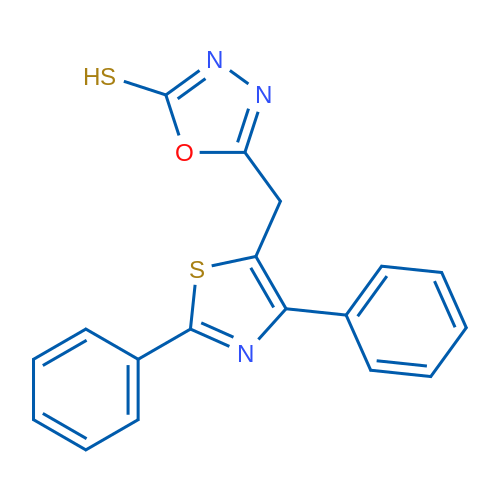 5-[(2,4-Diphenyl-1,3-thiazol-5-yl)methyl]-1,3,4-oxadiazole-2-thiol 1g