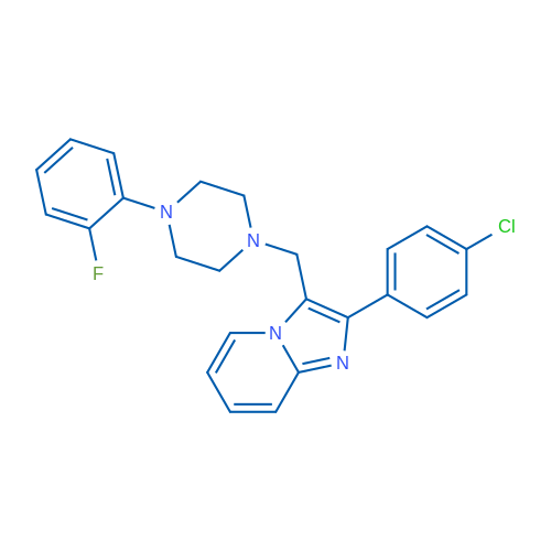 1-{[2-(4-chlorophenyl)imidazo[1,2-a]pyridin-3-yl]methyl}-4-(2-fluorophenyl)piperazine 1g