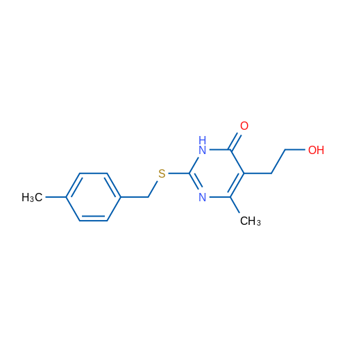 5-(2-Hydroxyethyl)-6-methyl-2-{[(4-methylphenyl)methyl]sulfanyl}-3,4-dihydropyrimidin-4-one 1g