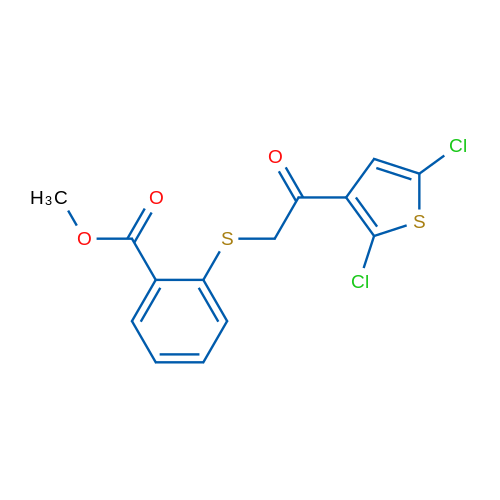 Methyl 2-{[2-(2,5-dichlorothiophen-3-yl)-2-oxoethyl]sulfanyl}benzoate 1g
