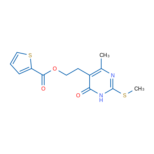 2-[4-Methyl-2-(methylsulfanyl)-6-oxo-1,6-dihydropyrimidin-5-yl]ethyl thiophene-2-carboxylate 1g