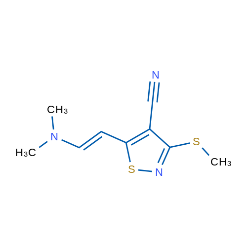 5-[(E)-2-(Dimethylamino)ethenyl]-3-(methylsulfanyl)-1,2-thiazole-4-carbonitrile 1g