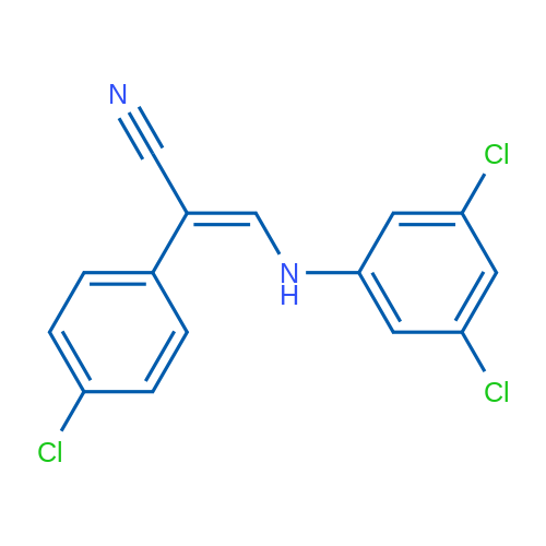 (2E)-2-(4-Chlorophenyl)-3-[(3,5-dichlorophenyl)amino]prop-2-enenitrile 1g