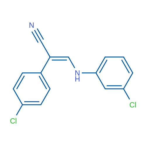 (2E)-2-(4-Chlorophenyl)-3-[(3-chlorophenyl)amino]prop-2-enenitrile 1g