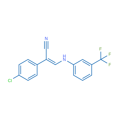 (2Z)-2-(4-Chlorophenyl)-3-{[3-(trifluoromethyl)phenyl]amino}prop-2-enenitrile 1g