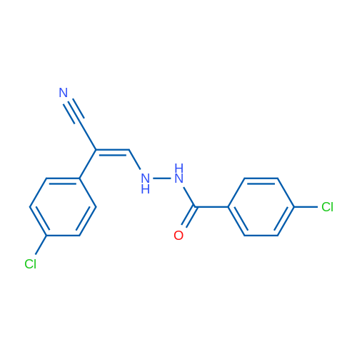 4-Chloro-N'-[(1E)-2-(4-chlorophenyl)-2-cyanoeth-1-en-1-yl]benzohydrazide 1g