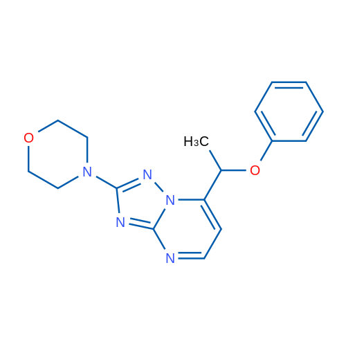 4-[7-(1-Phenoxyethyl)-[1,2,4]triazolo[1,5-a]pyrimidin-2-yl]morpholine 1g