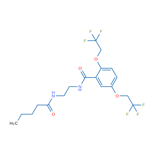 N-(2-{[2,5-bis(2,2,2-trifluoroethoxy)phenyl]formamido}ethyl)pentanamide 1g