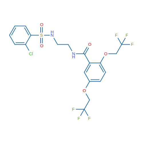 N-[2-(2-Chlorobenzenesulfonamido)ethyl]-2,5-bis(2,2,2-trifluoroethoxy)benzamide 1g