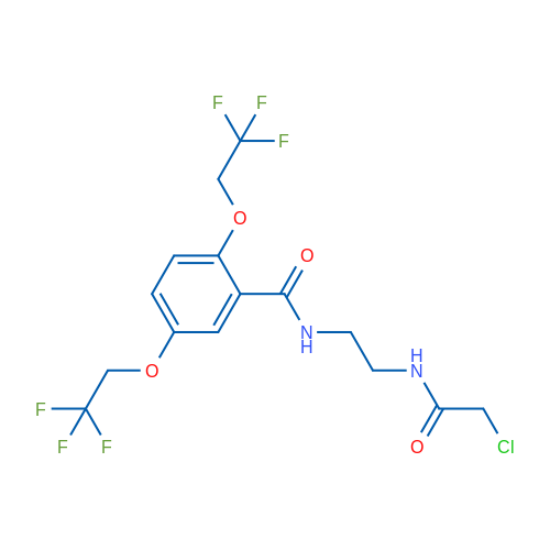 N-(2-{[2,5-bis(2,2,2-trifluoroethoxy)phenyl]formamido}ethyl)-2-chloroacetamide 1g