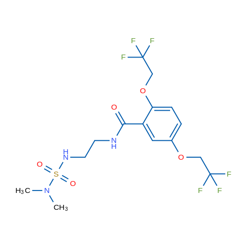 N-{2-[(dimethylsulfamoyl)amino]ethyl}-2,5-bis(2,2,2-trifluoroethoxy)benzamide 1g