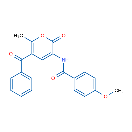 N-(5-Benzoyl-6-methyl-2-oxo-2H-pyran-3-yl)-4-methoxybenzamide 1g