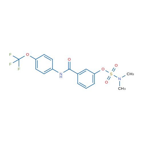 3-{[4-(trifluoromethoxy)phenyl]carbamoyl}phenyl N,N-dimethylsulfamate 1g