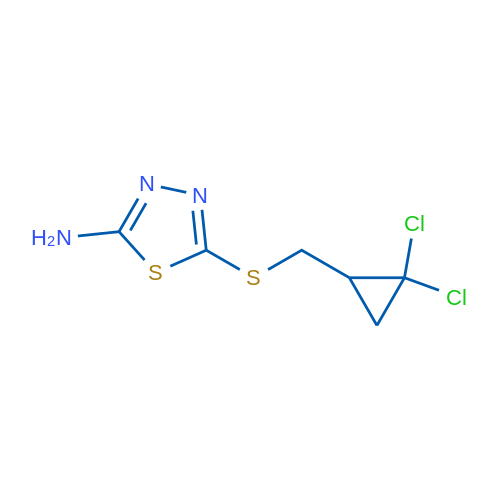 5-{[(2,2-dichlorocyclopropyl)methyl]sulfanyl}-1,3,4-thiadiazol-2-amine 1g