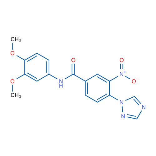 N-(3,4-Dimethoxyphenyl)-3-nitro-4-(1H-1,2,4-triazol-1-yl)benzamide 1g