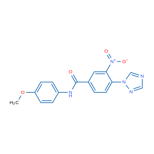 N-(4-Methoxyphenyl)-3-nitro-4-(1H-1,2,4-triazol-1-yl)benzamide 1g
