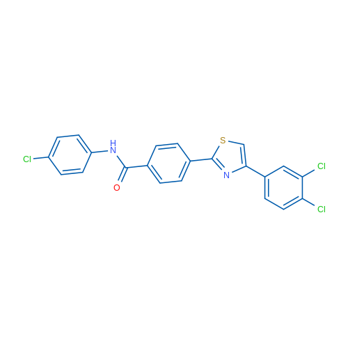 N-(4-Chlorophenyl)-4-[4-(3,4-dichlorophenyl)-1,3-thiazol-2-yl]benzamide 1g