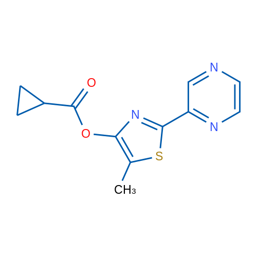 5-Methyl-2-(pyrazin-2-yl)-1,3-thiazol-4-yl cyclopropanecarboxylate 1g