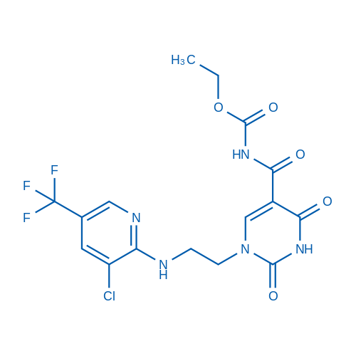 Ethyl N-[1-(2-{[3-chloro-5-(trifluoromethyl)pyridin-2-yl]amino}ethyl)-2,4-dioxo-1,2,3,4-tetrahydropyrimidine-5-carbonyl]carbamate 1g