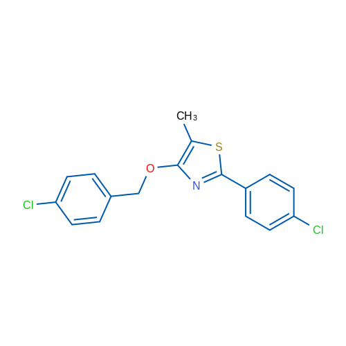 2-(4-Chlorophenyl)-4-[(4-chlorophenyl)methoxy]-5-methyl-1,3-thiazole 1g