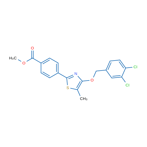 Methyl 4-{4-[(3,4-dichlorophenyl)methoxy]-5-methyl-1,3-thiazol-2-yl}benzoate 1g