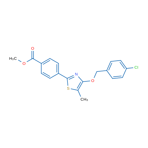 Methyl 4-{4-[(4-chlorophenyl)methoxy]-5-methyl-1,3-thiazol-2-yl}benzoate 1g