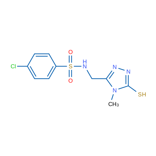 4-Chloro-N-[(4-methyl-5-sulfanyl-4H-1,2,4-triazol-3-yl)methyl]benzene-1-sulfonamide 1g