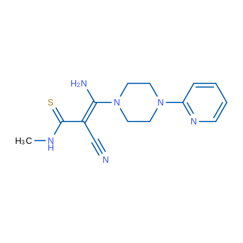 (2E)-3-Amino-2-cyano-N-methyl-3-[4-(pyridin-2-yl)piperazin-1-yl]prop-2-enethioamide 1g