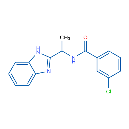 N-[1-(1H-1,3-Benzodiazol-2-yl)ethyl]-3-chlorobenzamide 1g