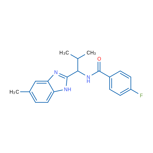 4-Fluoro-N-[2-methyl-1-(5-methyl-1H-1,3-benzodiazol-2-yl)propyl]benzamide 1g