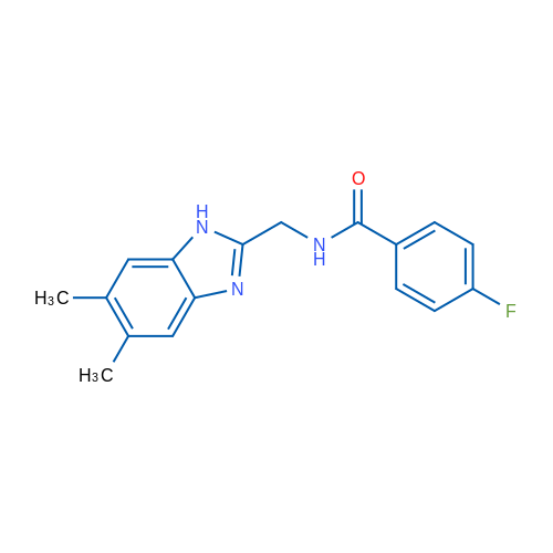 N-[(5,6-Dimethyl-1H-1,3-benzodiazol-2-yl)methyl]-4-fluorobenzamide 1g
