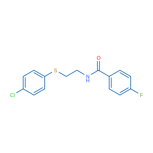 N-{2-[(4-chlorophenyl)sulfanyl]ethyl}-4-fluorobenzamide 1g