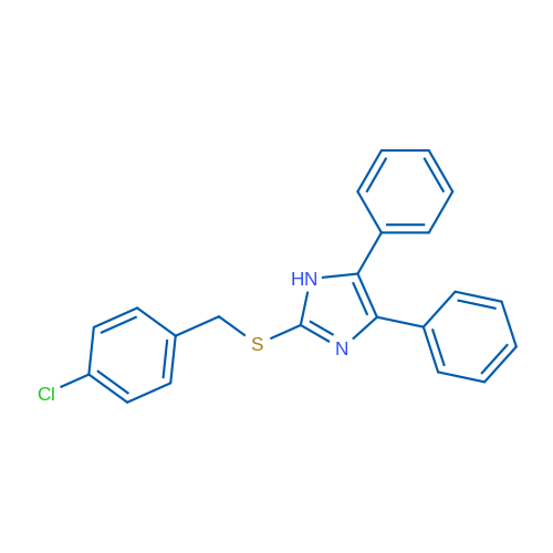 2-{[(4-chlorophenyl)methyl]sulfanyl}-4,5-diphenyl-1H-imidazole 1g