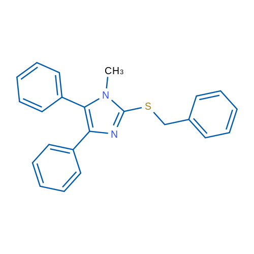 2-(Benzylsulfanyl)-1-methyl-4,5-diphenyl-1H-imidazole 1g