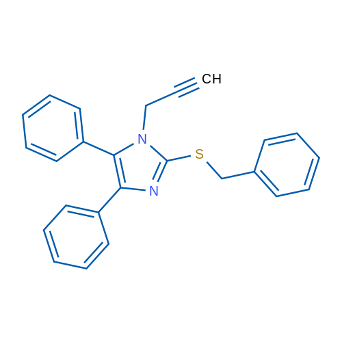2-(Benzylsulfanyl)-4,5-diphenyl-1-(prop-2-yn-1-yl)-1H-imidazole 1g
