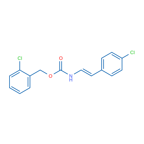 (2-Chlorophenyl)methyl N-[(E)-2-(4-chlorophenyl)ethenyl]carbamate 1g