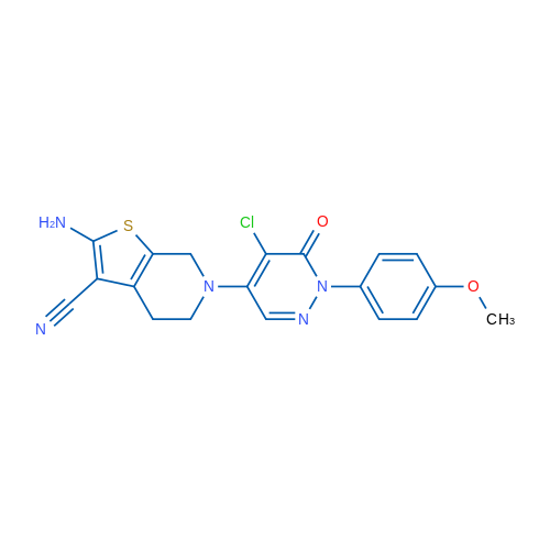 2-Amino-6-[5-chloro-1-(4-methoxyphenyl)-6-oxo-1,6-dihydropyridazin-4-yl]-4H,5H,6H,7H-thieno[2,3-c]pyridine-3-carbonitrile 1g