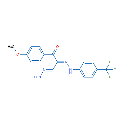 (2E,3E)-3-Hydrazinylidene-1-(4-methoxyphenyl)-2-{2-[4-(trifluoromethyl)phenyl]hydrazin-1-ylidene}propan-1-one 1g
