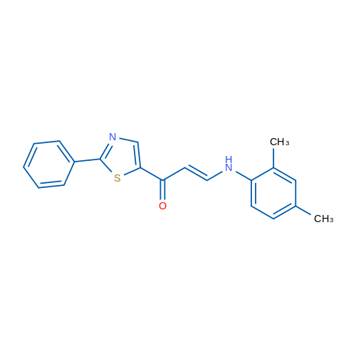 (2E)-3-[(2,4-Dimethylphenyl)amino]-1-(2-phenyl-1,3-thiazol-5-yl)prop-2-en-1-one 1g