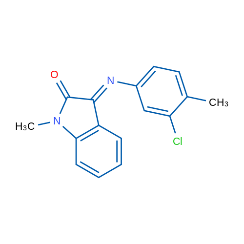 (3E)-3-[(3-Chloro-4-methylphenyl)imino]-1-methyl-2,3-dihydro-1H-indol-2-one 1g