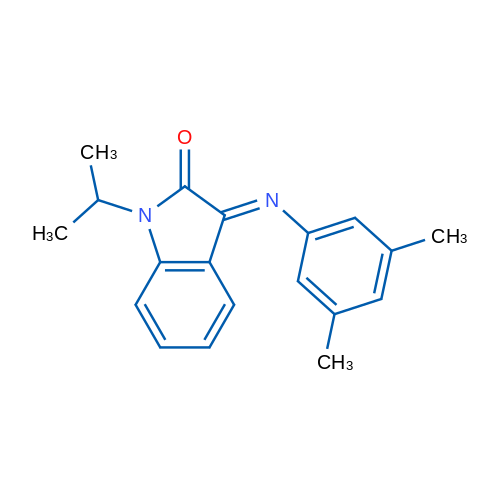 (3E)-3-[(3,5-Dimethylphenyl)imino]-1-(propan-2-yl)-2,3-dihydro-1H-indol-2-one 1g