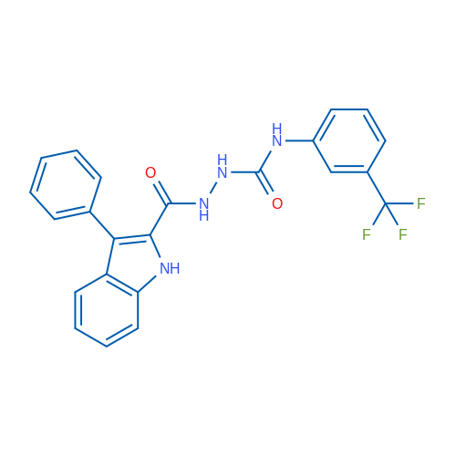 3-Phenyl-N-({[3-(trifluoromethyl)phenyl]carbamoyl}amino)-1H-indole-2-carboxamide 1g