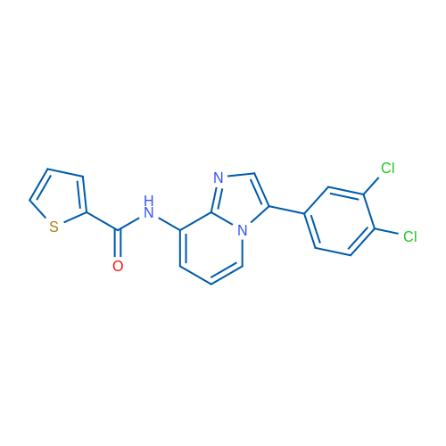 N-[3-(3,4-Dichlorophenyl)imidazo[1,2-a]pyridin-8-yl]thiophene-2-carboxamide 1g