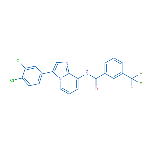 N-[3-(3,4-Dichlorophenyl)imidazo[1,2-a]pyridin-8-yl]-3-(trifluoromethyl)benzamide 1g