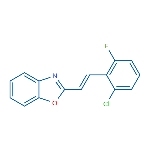 2-[(E)-2-(2-Chloro-6-fluorophenyl)ethenyl]-1,3-benzoxazole 1g