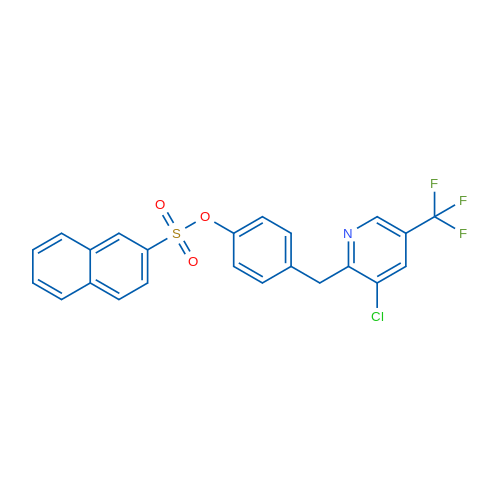 4-{[3-chloro-5-(trifluoromethyl)pyridin-2-yl]methyl}phenyl naphthalene-2-sulfonate 1g