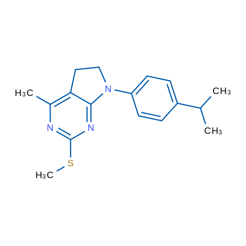 4-Methyl-2-(methylsulfanyl)-7-[4-(propan-2-yl)phenyl]-5H,6H,7H-pyrrolo[2,3-d]pyrimidine 1g