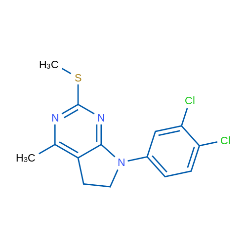 7-(3,4-Dichlorophenyl)-4-methyl-2-(methylsulfanyl)-5H,6H,7H-pyrrolo[2,3-d]pyrimidine 1g