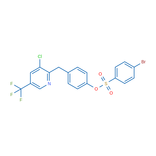 4-{[3-chloro-5-(trifluoromethyl)pyridin-2-yl]methyl}phenyl 4-bromobenzene-1-sulfonate 1g