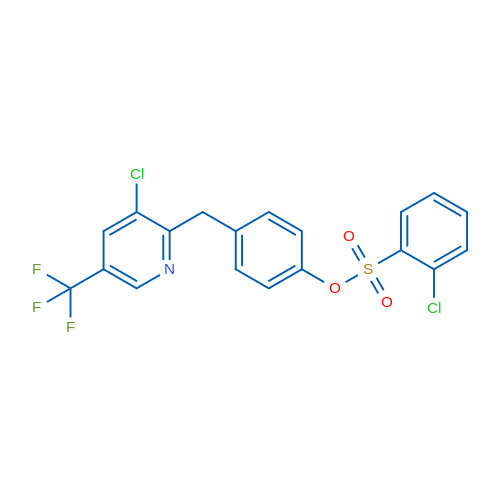 4-{[3-chloro-5-(trifluoromethyl)pyridin-2-yl]methyl}phenyl 2-chlorobenzene-1-sulfonate 1g